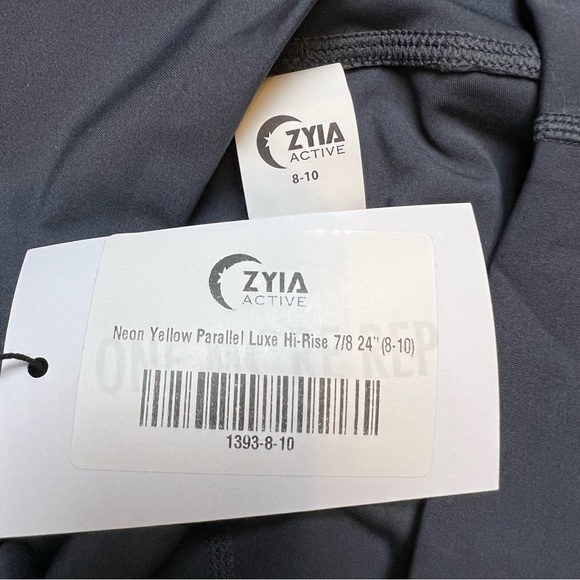 Zyia Active Neon Yellow Parallel Luxe High-Rise 7/8 24” Leggings. Size 8… - Picture 5 of 10